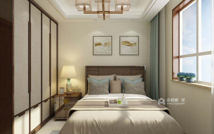 155平保利拉菲新中式风格-卧室效果图及设计说明
