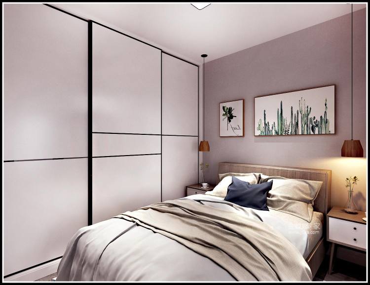 132平置地双清北欧风格-在对的时间遇见对的人-卧室效果图及设计说明
