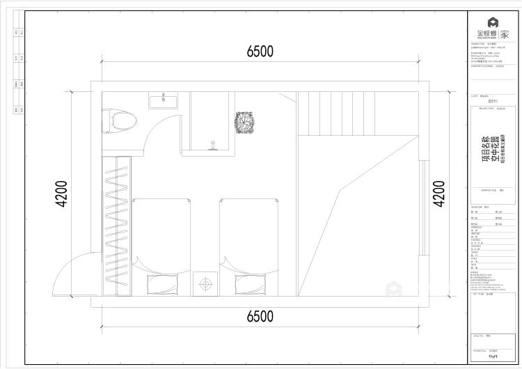 43平空中花园现代风格-民宿的乐趣-平面设计图及设计说明