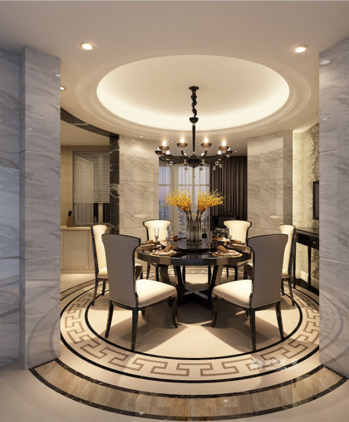 200平星宝明珠欧式风格-温馨之家-餐厅效果图及设计说明