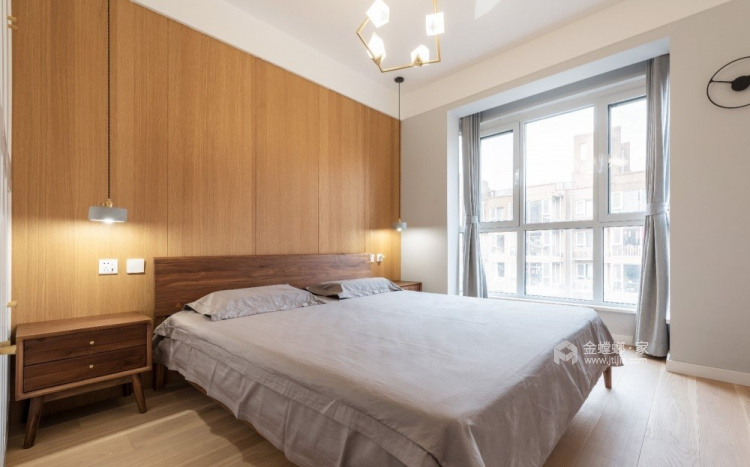 140平建业壹号城邦北欧风格-原木本色生活-卧室效果图及设计说明