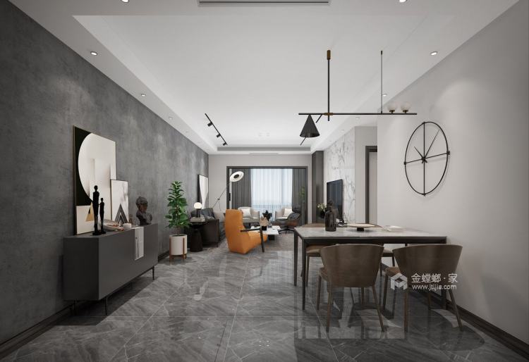 114平乐中心城现代风格-餐厅效果图及设计说明