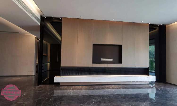 290平江山赋新中式风格-高级灰-客厅效果图及设计说明