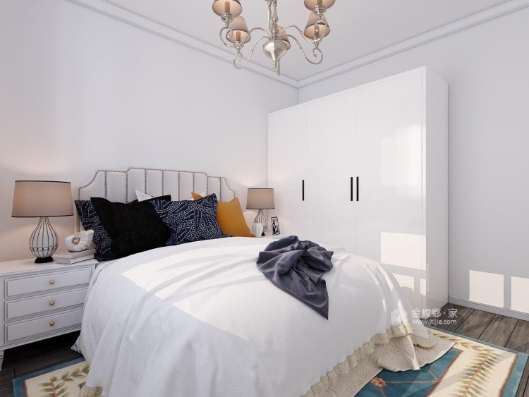 65平古浪新苑北欧风格-卧室效果图及设计说明