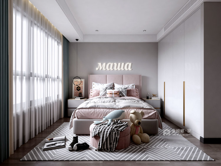 220平岳麓欧城现代风格-ARTDECO现代之美-卧室效果图及设计说明