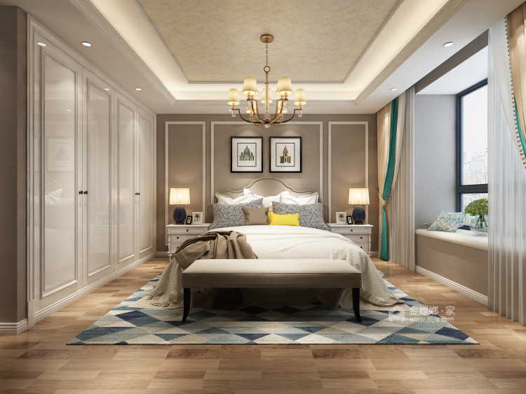 142平柏景雅居现代风格设计-卧室效果图及设计说明