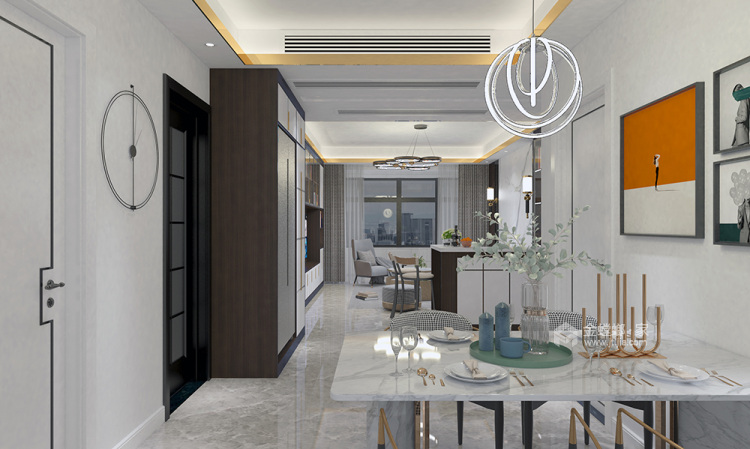 125平正商城现代风格-时光轻语-餐厅效果图及设计说明