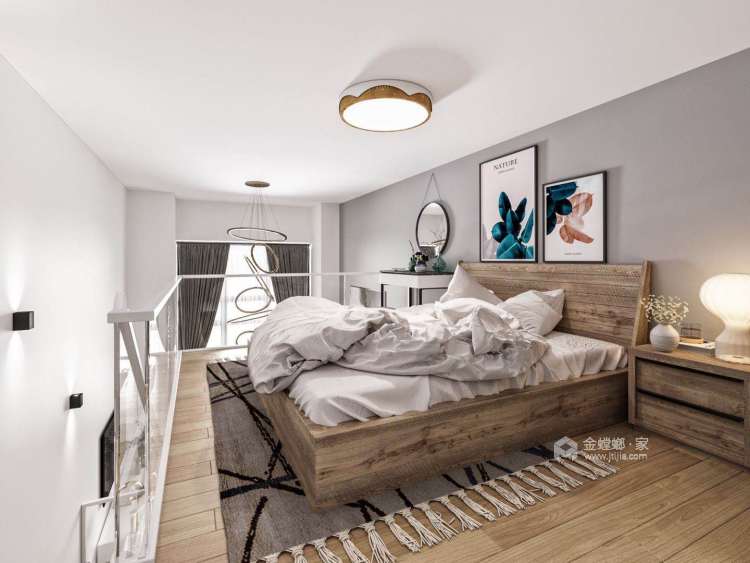 70平万达茂现代风格-精致生活，与你相遇，携手打造未来家-卧室效果图及设计说明