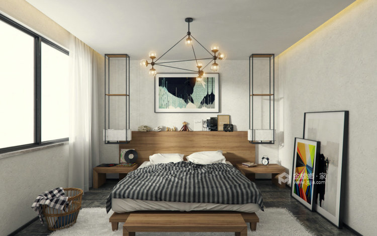 120平阳光首席现代风格-简约|轻奢-卧室效果图及设计说明
