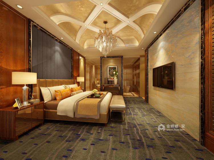 160平长江之歌新中式风格-雅之妍-卧室效果图及设计说明