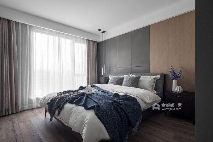 110平名士豪庭现代风格-高级灰的冷色调-卧室效果图及设计说明