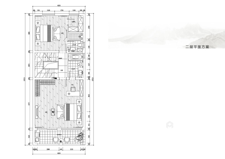 240平龙亭御苑新中式风格-典雅-平面设计图及设计说明