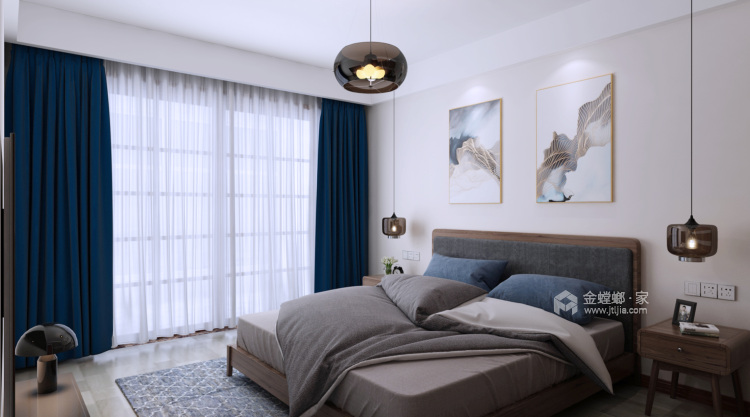 107平金榜家园现代风格-时尚精致演绎优雅品位-卧室效果图及设计说明