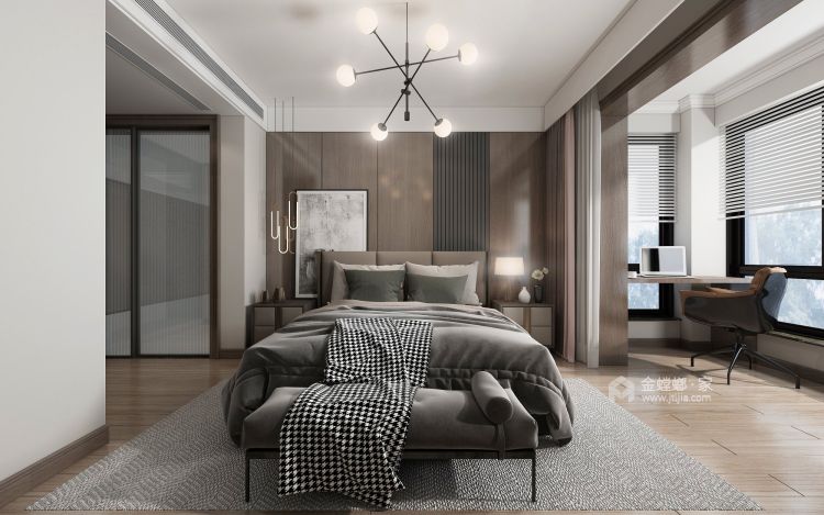 172平东方蓝海现代风格-不竞繁华-卧室效果图及设计说明
