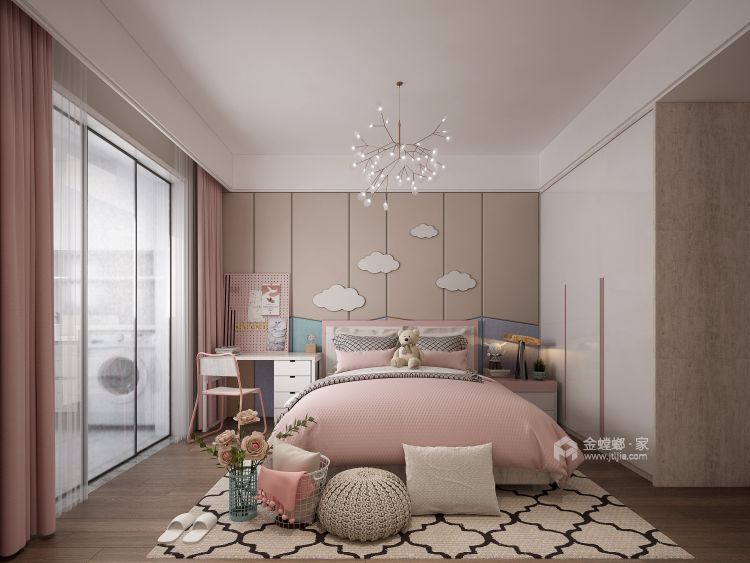 186平首开如苑现代风格-卧室效果图及设计说明