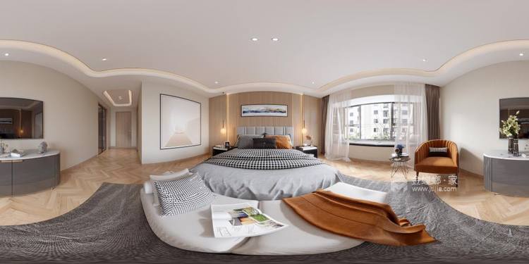275平碧桂园现代风格-卧室效果图及设计说明