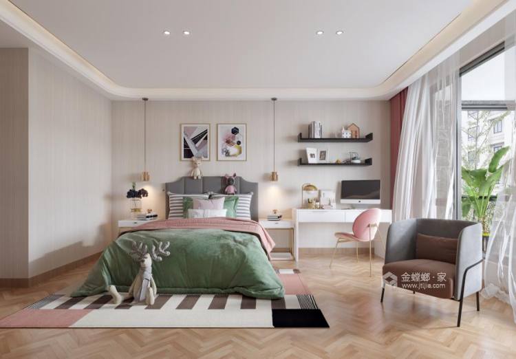 275平碧桂园现代风格-卧室效果图及设计说明