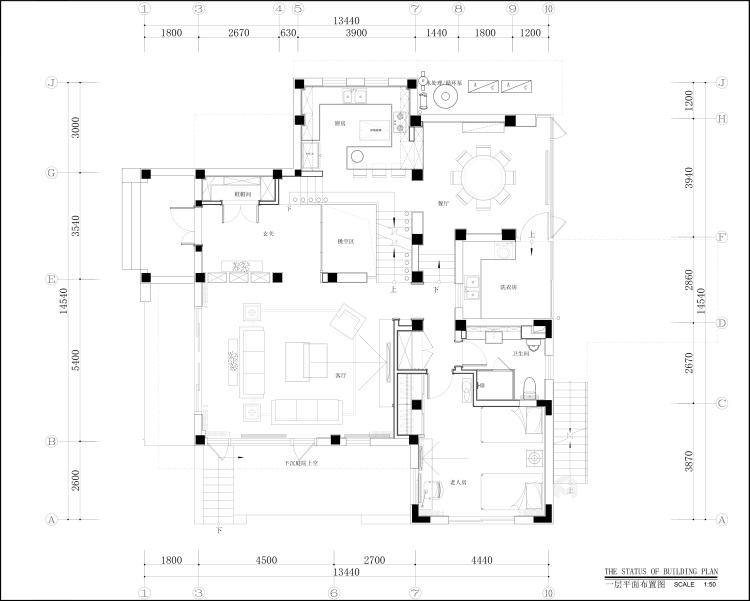 195平甪直别墅新中式风格-晴窗-平面设计图及设计说明
