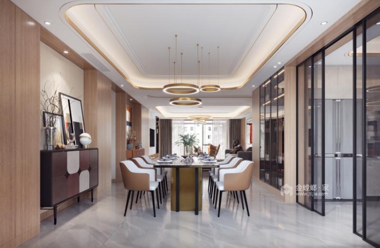 275平碧桂园现代风格-餐厅效果图及设计说明