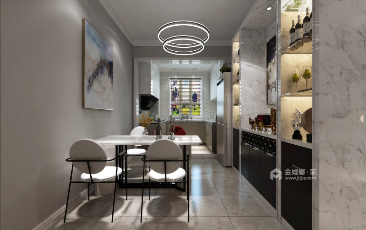 126平逸品紫晶现代风格-餐厅效果图及设计说明