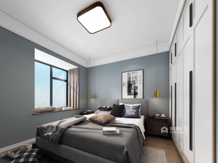 110平东方龙城现代风格-温馨-卧室效果图及设计说明