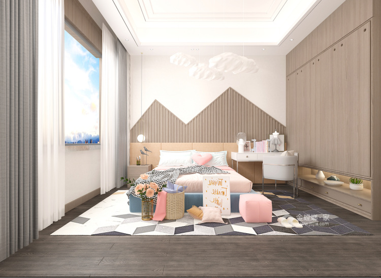 560平自建别墅新中式风格-大平层-卧室