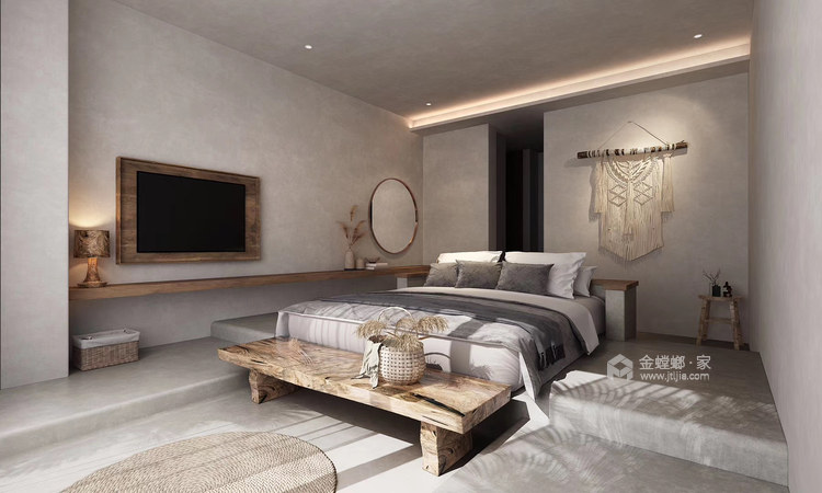 900平民宿现代风格-度假、经营都惊艳-卧室效果图及设计说明