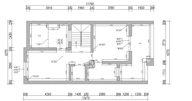 360平蓝湖郡龙隐别墅新中式风格-青花瓷·一迳抱幽山，居然城市间-业主需求&原始结构图