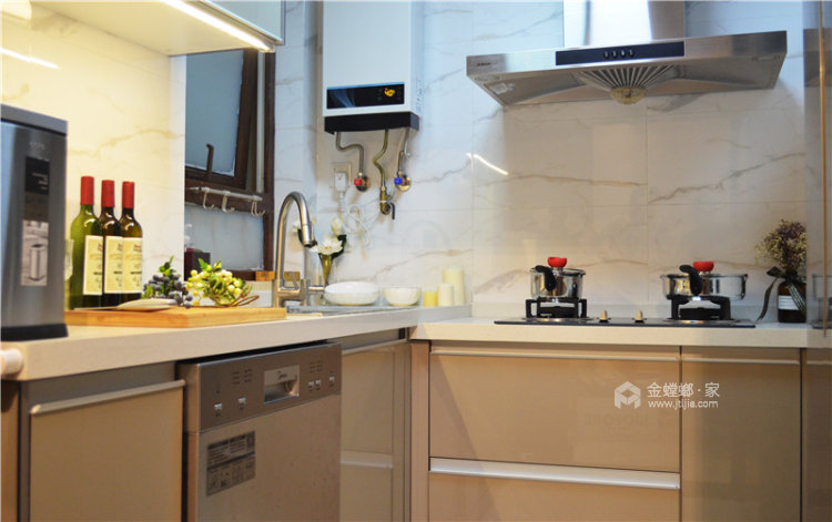88平印象湖滨现代风格-精致小户型实拍案例-厨房