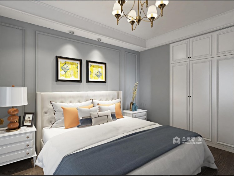 143平皖江一号院现代风格-都市中的诗意栖居-卧室效果图及设计说明