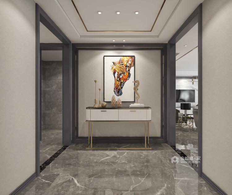 175平文化翡翠园现代风格-轻奢-餐厅效果图及设计说明