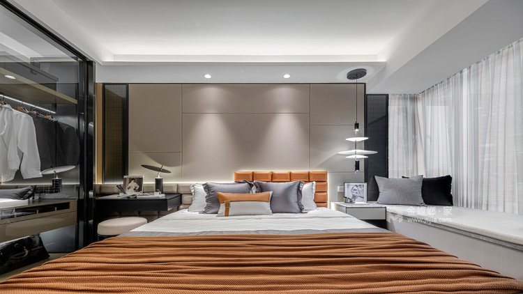 150平天和珺府现代风格-惬意时光-卧室效果图及设计说明