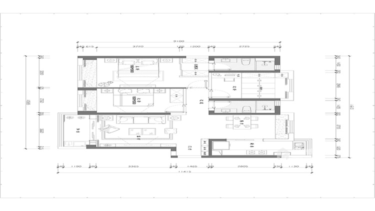 125平碧桂园美式风格-温馨小家-平面设计图及设计说明