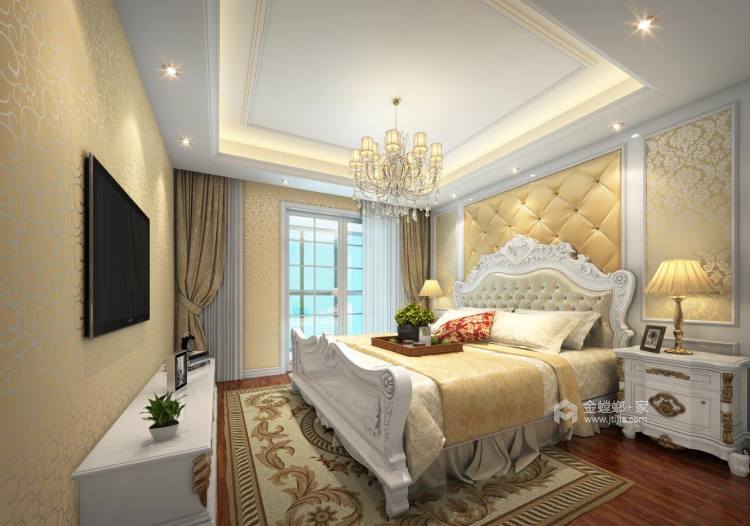 137平亚东城简欧风格-卧室效果图及设计说明