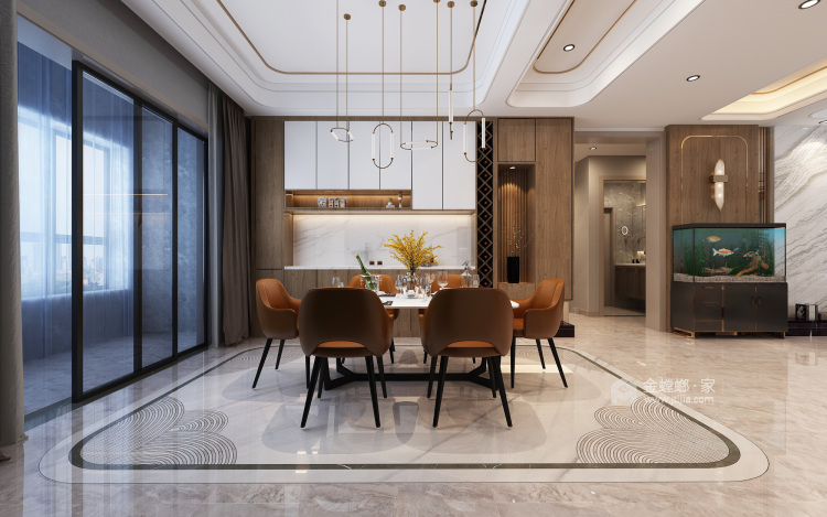 140平长顺家园现代风格-餐厅效果图及设计说明