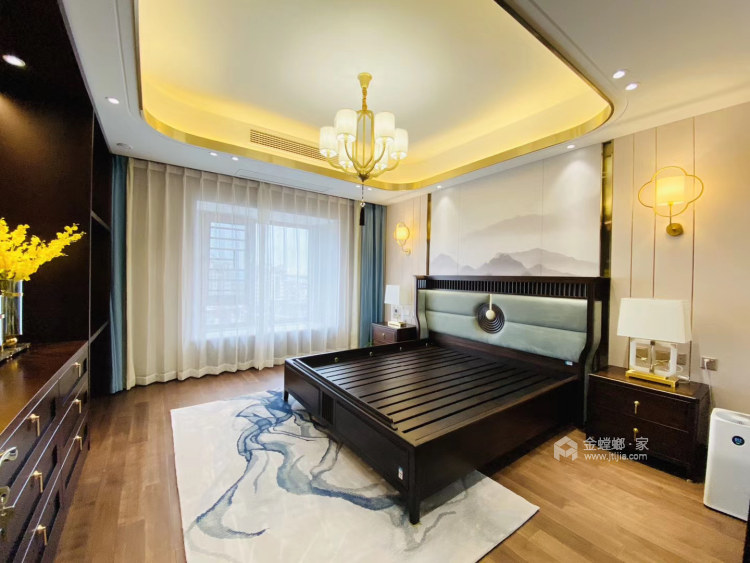 200平碧桂园钻石湾新中式风格-卧室效果图及设计说明