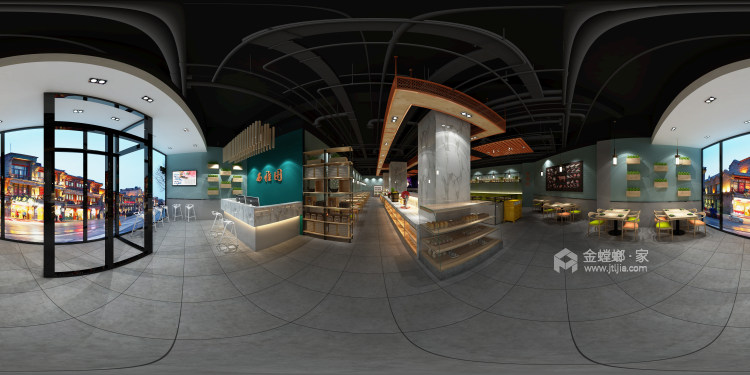 800平金桂大厦现代风格-西雅图餐厅-空间效果图