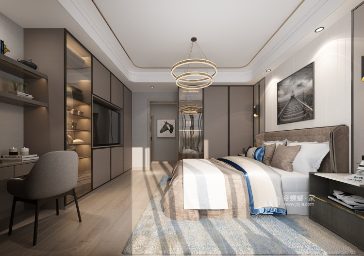 140平长顺家园现代风格-卧室效果图及设计说明