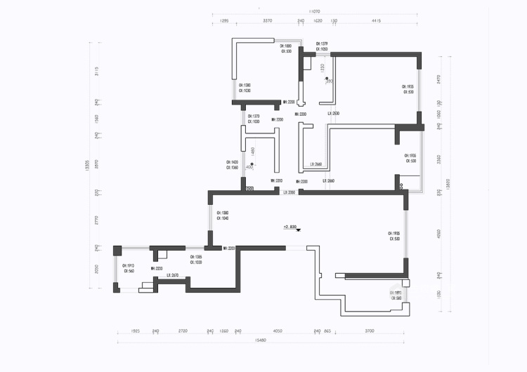 170平蠡湖名邸美式风格-古典高贵的4居室美式案例-业主需求&原始结构图