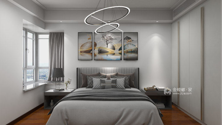 150平财富广场现代风格-卧室效果图及设计说明