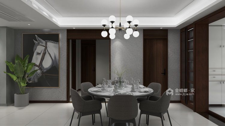 150平财富广场现代风格-餐厅效果图及设计说明