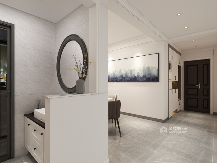 125平梧桐印象现代风格-三室单身主义-卧室效果图及设计说明