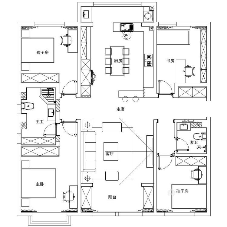 163平勒泰家园简欧风格-平面设计图及设计说明