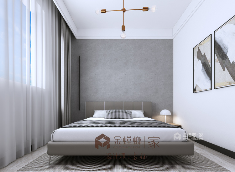 340平奥体花园现代风格-经典案例-卧室效果图及设计说明