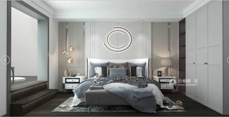 125平君临华府美式风格-这就是你想要的美式-卧室效果图及设计说明