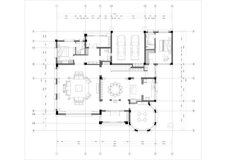 600平碧桂园钻石墅美式风格-高奢豪宅，纯正美式定制-平面设计图及设计说明