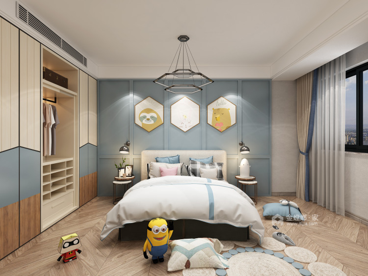 260平伟浩御景新中式风格-极简意味的四口之家-卧室效果图及设计说明