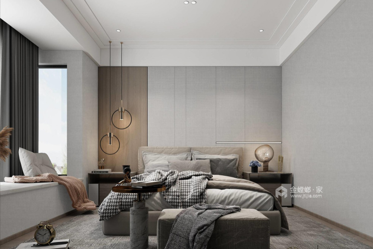 143平华润凯旋门-理性纯粹的现代主义克制之美-卧室效果图及设计说明
