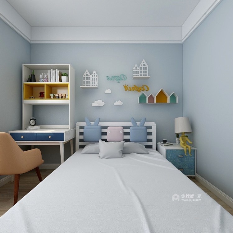 123平尚林华庭现代风格-简洁纯粹 最有格调-卧室效果图及设计说明