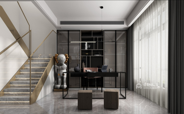 127平锦麟九里现代风格-跃层的纯粹的设计格调-卧室效果图及设计说明